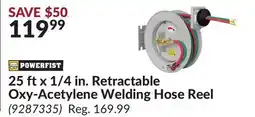 Princess Auto 25 ft x 1/4 in. Retractable Oxy-Acetylene Welding Hose Reel offer