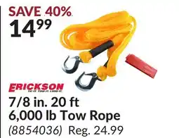 Princess Auto 7/8 in. 20 ft 6,000 lb Tow Rope offer