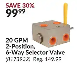 Princess Auto 20 GPM 2-Position, 6-Way Selector Valve offer