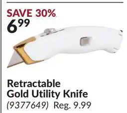 Princess Auto Retractable Gold Utility Knife offer