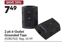 Princess Auto 2 pk 6-Outlet Grounded Taps offer