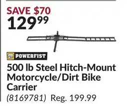 Princess Auto 500 lb Steel Hitch-Mount Motorcycle/Dirt Bike Carrier offer