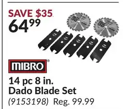 Princess Auto 14 pc 8 in. Dado Blade Set offer