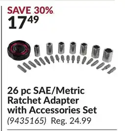 Princess Auto 26 pc SAE/Metric Ratchet Adapter with Accessories Set offer