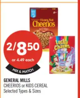 Shoppers Drug Mart GENERAL MILLS CHEERIOS or KIDS CEREAL offer
