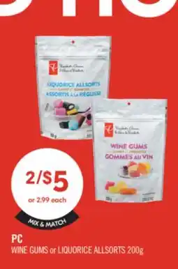 Shoppers Drug Mart PC WINE GUMS or LIQUORICE ALLSORTS offer