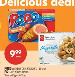 Shoppers Drug Mart POGO WIENERS ON A STICK (8's - 10's) or PC FROZEN APPETIZERS offer