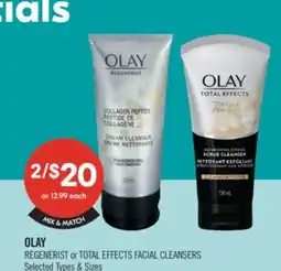 Shoppers Drug Mart OLAY REGENERIST OR TOTAL EFFECTS FACIAL CLEANSERS offer