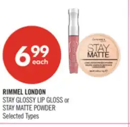 Shoppers Drug Mart RIMMEL LONDON STAY GLOSSY LIP GLOSS or STAY MATTE POWDER offer