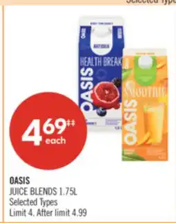 Shoppers Drug Mart OASIS JUICE BLENDS offer