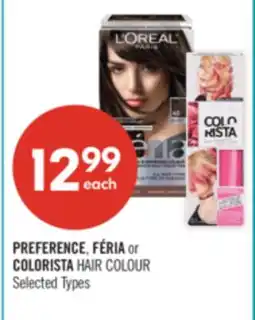 Shoppers Drug Mart PREFERENCE, FÉRIA or COLORISTA HAIR COLOUR offer