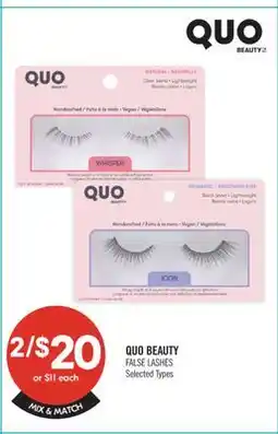 Shoppers Drug Mart QUO BEAUTY FALSE LASHES offer