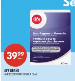 Shoppers Drug Mart LIFE BRAND HAIR REGROWTH FORMULA offer
