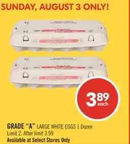 Shoppers Drug Mart GRADE A LARGE WHITE EGGS offer