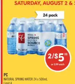 Shoppers Drug Mart PC NATURAL SPRING WATER offer