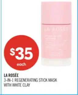 Shoppers Drug Mart LA ROSÉE 3-IN-1 REGENERATING STICK MASK WITH WHITE CLAY offer