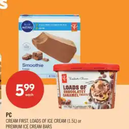 Shoppers Drug Mart PC CREAM FIRST, LOADS OF ICE CREAM (1.5L) or PREMIUM ICE CREAM BARS offer