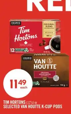 Shoppers Drug Mart TIM HORTONS (12's) or SELECTED VAN HOUTTE K-CUP PODS offer