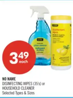 Shoppers Drug Mart NO NAME DISINFECTING WIPES (35'%) or HOUSEHOLD CLEANER offer