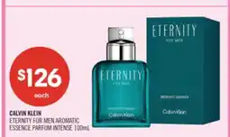 Shoppers Drug Mart CALVIN KLEIN ETERNITY FOR MEN AROMATIC ESSENCE PARFUM INTENSE 100mL offer