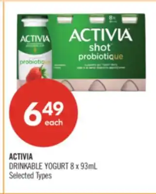 Shoppers Drug Mart ACTIVIA DRINKABLE YOGURT offer