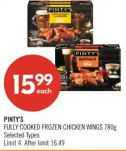 Shoppers Drug Mart PINTY'S FULLY COOKED FROZEN CHICKEN WINGS offer