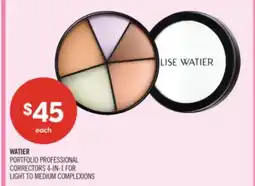 Shoppers Drug Mart WATIER PORTFOLIO PROFESSIONAL CORRECTORS 4-IN-1 FOR LIGHT TO MEDIUM COMPLEXIONS offer