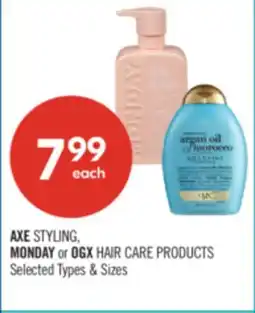 Shoppers Drug Mart AXE STYLING MONDAY or OGX HAIR CARE PRODUCTS offer
