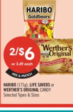 Shoppers Drug Mart HARIBO (175g), LIFE SAVERS or WERTHER'S ORIGINAL CANDY offer