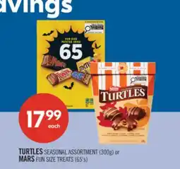 Shoppers Drug Mart TURTLES SEASONAL ASSORTMENT (300g) or MARS FUN SIZE TREATS (65's) offer
