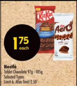 Shoppers Drug Mart Nestlé Tablet Chocolate offer