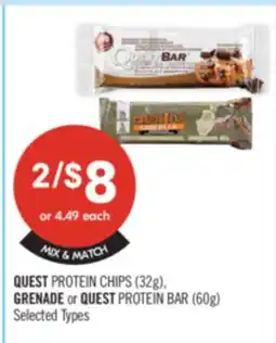 Shoppers Drug Mart WEST PROTEIN CHIPS (32g) GRENADE or WEST PROTEIN BAR (60g) offer
