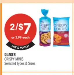 Shoppers Drug Mart QUAKER CRISPY MINIS offer
