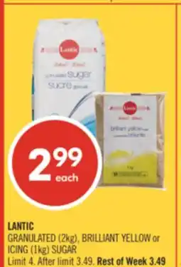Shoppers Drug Mart LANTIC GRANULATED (2kg), BRILLIANT YELLOW or ICING (1kg) SUGAR offer