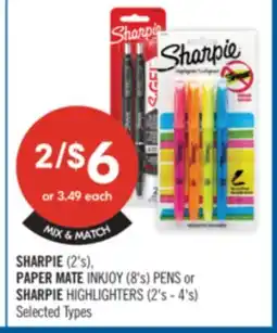 Shoppers Drug Mart SHARPIE (2'S) PAPER MATE INKJOY (8'S) PENS OR SHARPIE HIGHLIGHTERS (2'S-4'S) offer