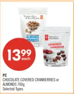 Shoppers Drug Mart PC CHOCOLATE COVERED CRANBERRIES or ALMONDS offer