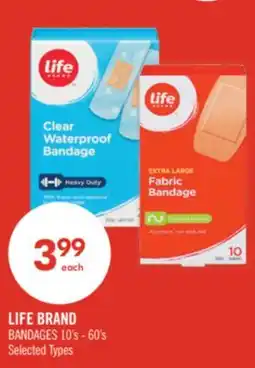 Shoppers Drug Mart LIFE BRAND BANDAGES offer