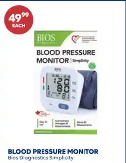 Wellwise by Shoppers BLOOD PRESSURE MONITOR Bios Diagnostics Simplicity offer