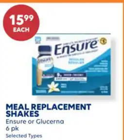 Wellwise by Shoppers MEAL REPLACEMENT SHAKES Ensure or Glucerna offer
