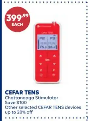 Wellwise by Shoppers CEFAR TENS Chattanooga Stimulator offer