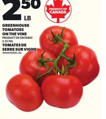 Independent City Market GREENHOUSE TOMATOES ON THE VINE offer