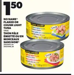 Independent City Market NO NAME FLAKED OR CHUNK LIGHT CHUNK TUNA, 170 G offer