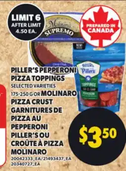 Independent City Market PILLER'S PEPPERONI PIZZA TOPPINGS, 175-250 G OR MOLINARO PIZZA CRUST offer