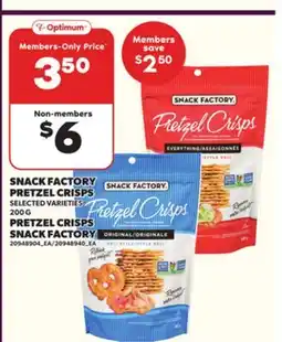 Independent City Market SNACK FACTORY PRETZEL CRISPS, 200 G offer