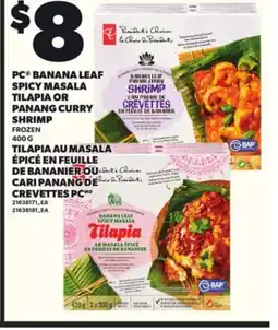 Independent City Market PC BANANA LEAF SPICY MASALA TILAPIA OR PANANG CURRY SHRIMP, 400 G offer