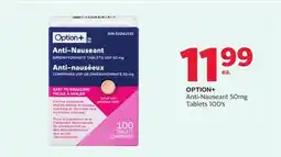 Rexall OPTION + Anti-Nauseant 50mg Tablets offer