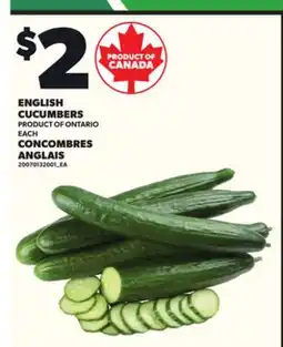 Independent City Market ENGLISH CUCUMBERS offer