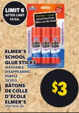 Independent City Market ELMER'S SCHOOL GLUE STICKS, 3X20 G offer