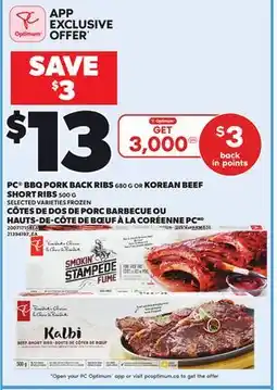 Independent City Market PC BBQ PORK BACK RIBS,680 G OR KOREAN BEEF SHORT RIBS, 500 G offer