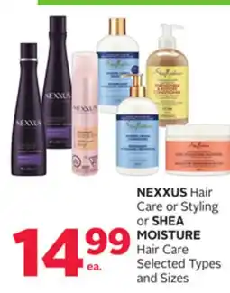 Rexall NEXXUS Hair Care or Styling or SHEA MOISTURE Hair Care offer
